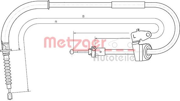 Metzger 10.4303 - Trose, Stāvbremžu sistēma www.autospares.lv