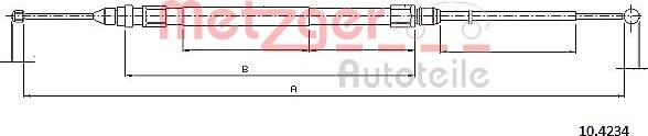 Metzger 10.4234 - Trose, Stāvbremžu sistēma www.autospares.lv