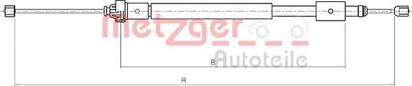 Metzger 10.4707 - Trose, Stāvbremžu sistēma www.autospares.lv