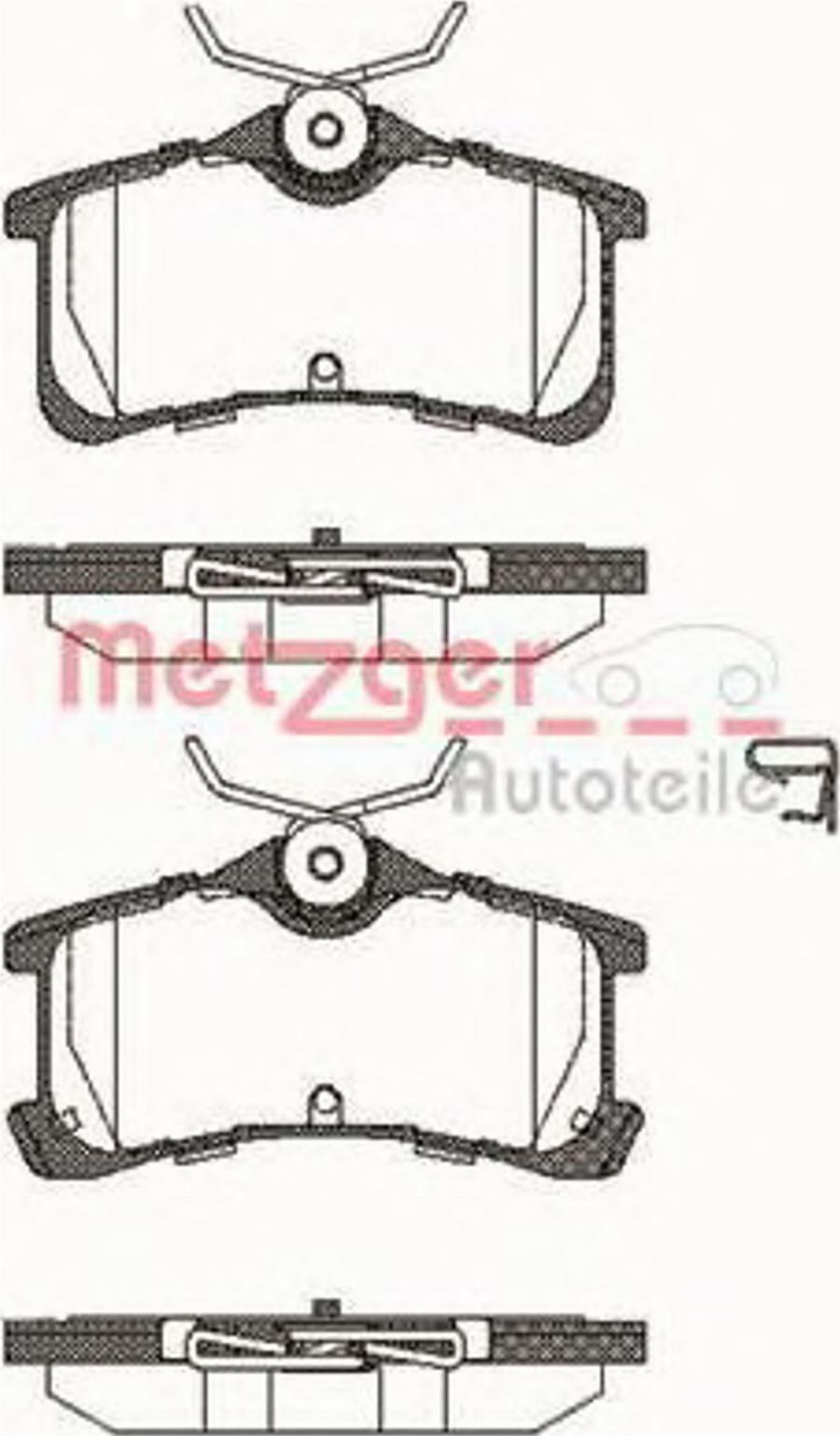 Metzger 1050.02 - Bremžu uzliku kompl., Disku bremzes autospares.lv