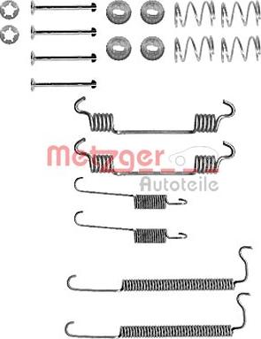 Metzger 105-0849 - Piederumu komplekts, Bremžu loki www.autospares.lv