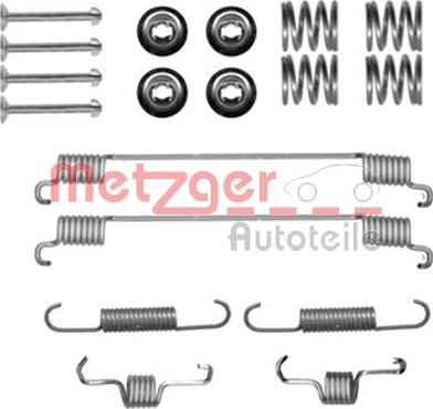 Metzger 105-0889 - Piederumu komplekts, Bremžu loki www.autospares.lv