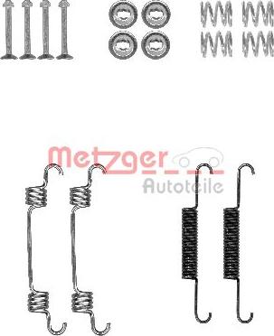 Metzger 105-0887 - Piederumu komplekts, Stāvbremzes mehānisma bremžu loks www.autospares.lv