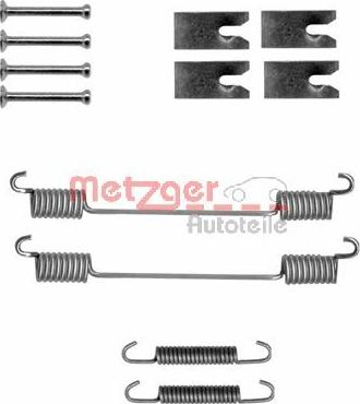 Metzger 105-0836 - Piederumu komplekts, Bremžu loki www.autospares.lv