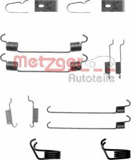 Metzger 105-0799 - Piederumu komplekts, Bremžu loki www.autospares.lv