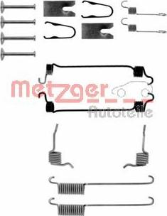 Metzger 105-0751 - Piederumu komplekts, Bremžu loki www.autospares.lv