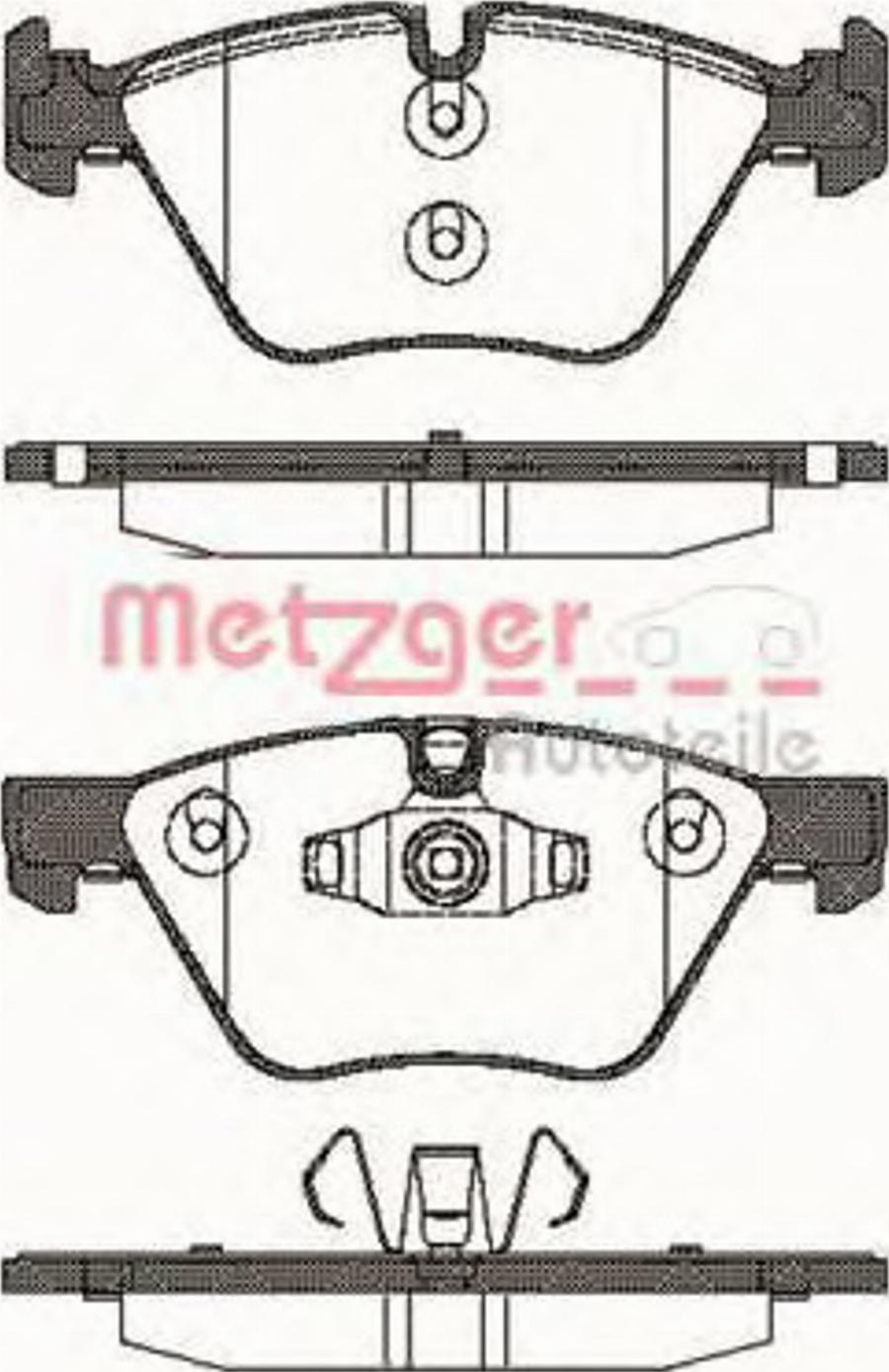 Metzger 105210 - Тормозные колодки, дисковые, комплект www.autospares.lv