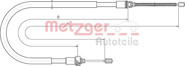 Metzger 10.6033 - Trose, Stāvbremžu sistēma www.autospares.lv