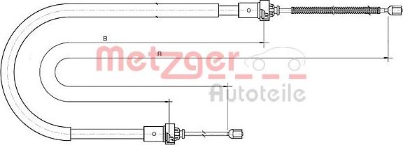 Metzger 10.6890 - Trose, Stāvbremžu sistēma autospares.lv