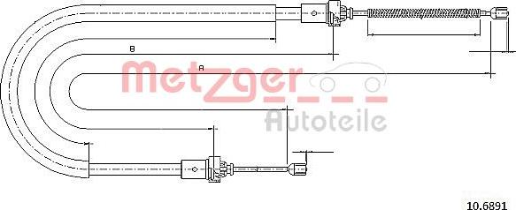 Metzger 10.6891 - Trose, Stāvbremžu sistēma autospares.lv