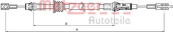 Metzger 10.6852 - Trose, Stāvbremžu sistēma www.autospares.lv