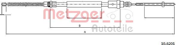 Metzger 10.6201 - Trose, Stāvbremžu sistēma www.autospares.lv