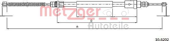 Metzger 10.6202 - Trose, Stāvbremžu sistēma www.autospares.lv