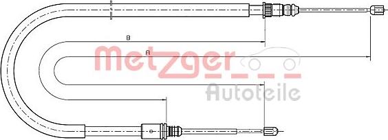 Metzger 10.6791 - Trose, Stāvbremžu sistēma www.autospares.lv