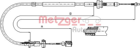 Metzger 10.0861 - Akseleratora trose www.autospares.lv