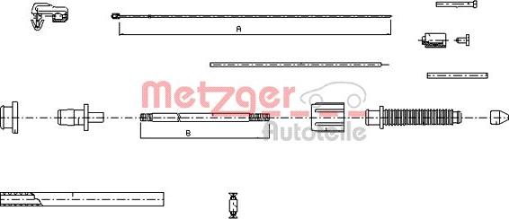 Metzger 10.0382 - Akseleratora trose www.autospares.lv