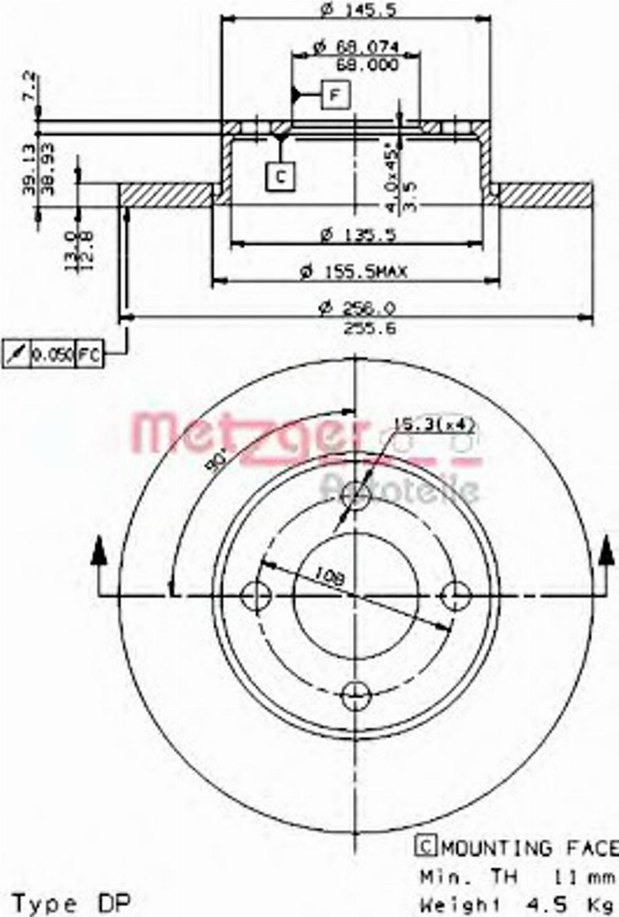 Metzger 10025 E - Bremžu diski www.autospares.lv