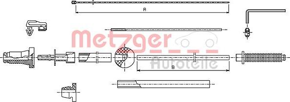 Metzger 10.1175 - Akseleratora trose www.autospares.lv