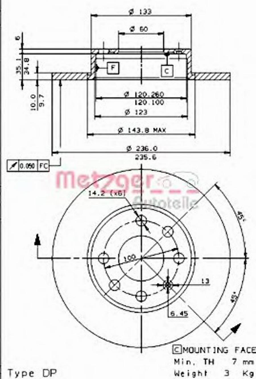 Metzger 10129E - Bremžu diski www.autospares.lv