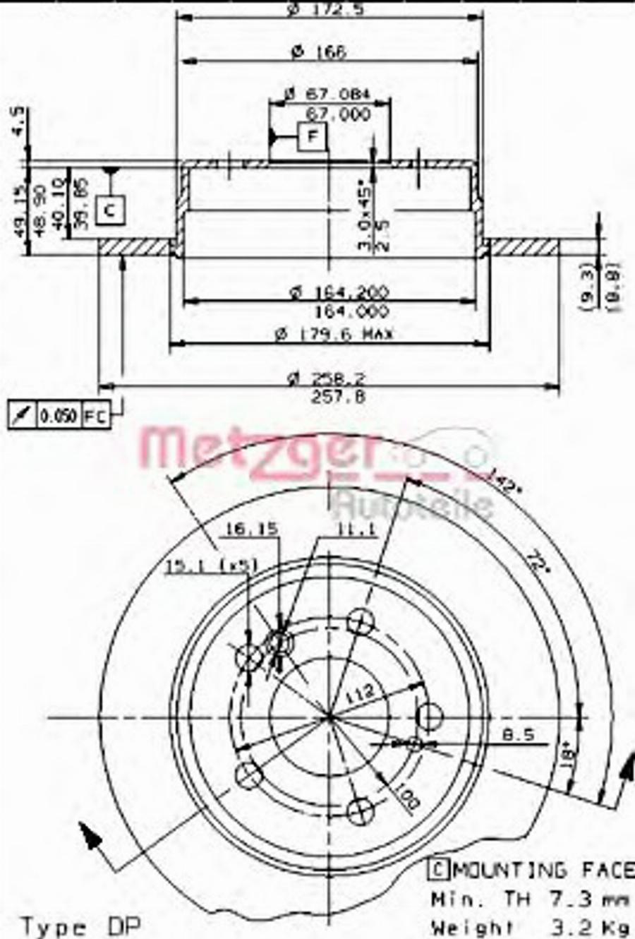 Metzger 10276E - Bremžu diski autospares.lv