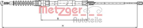 Metzger 10.7518 - Trose, Stāvbremžu sistēma www.autospares.lv