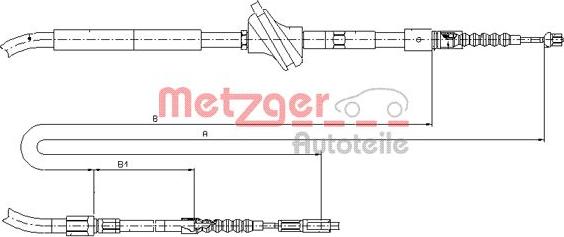 Metzger 10.7583 - Trose, Stāvbremžu sistēma www.autospares.lv