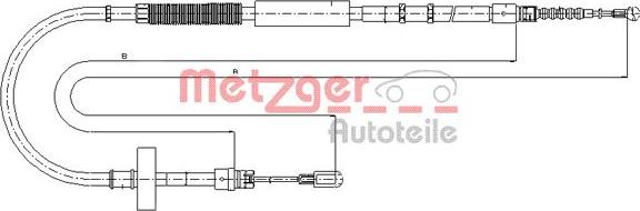 Metzger 10.7537 - Trose, Stāvbremžu sistēma www.autospares.lv