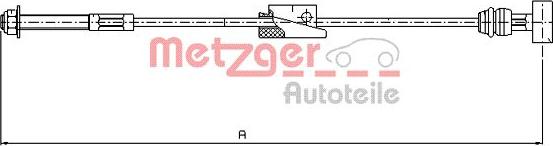 Metzger 11.5452 - Trose, Stāvbremžu sistēma www.autospares.lv