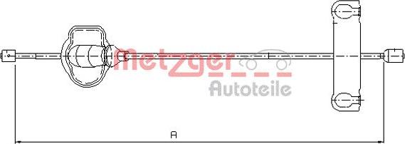 Metzger 11.5501 - Trose, Stāvbremžu sistēma www.autospares.lv