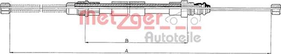 Metzger 11.6592 - Trose, Stāvbremžu sistēma www.autospares.lv