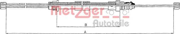 Metzger 11.6673 - Trose, Stāvbremžu sistēma autospares.lv