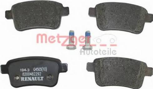 Metzger 1160104 - Bremžu uzliku kompl., Disku bremzes www.autospares.lv