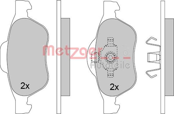 Metzger 1160100 - Bremžu uzliku kompl., Disku bremzes autospares.lv