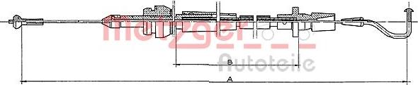 Metzger 11.082 - Akseleratora trose www.autospares.lv