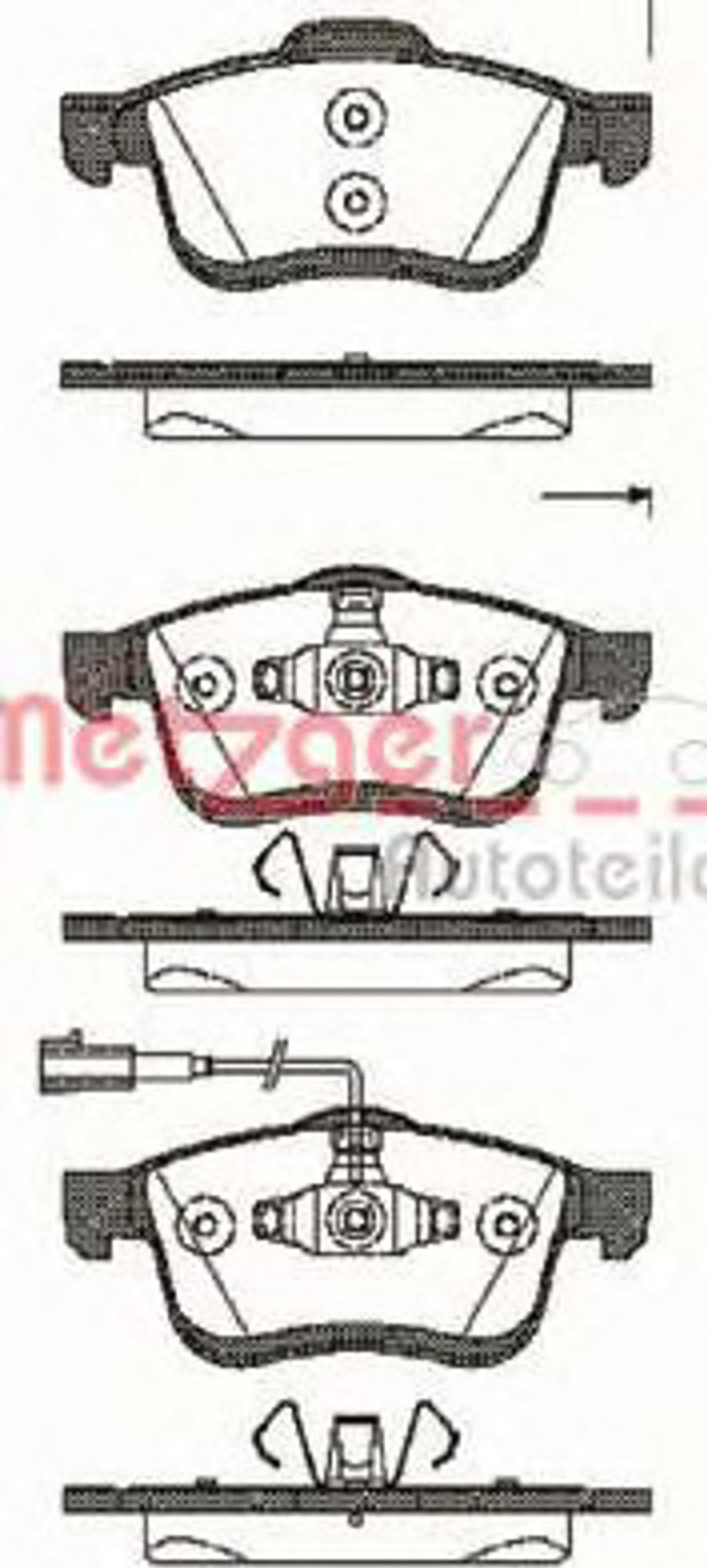 Metzger 118301 - Bremžu uzliku kompl., Disku bremzes autospares.lv