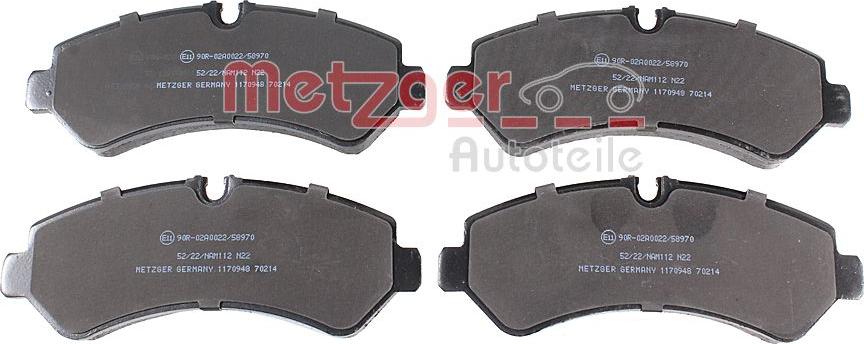 Metzger 1170948 - Bremžu uzliku kompl., Disku bremzes www.autospares.lv