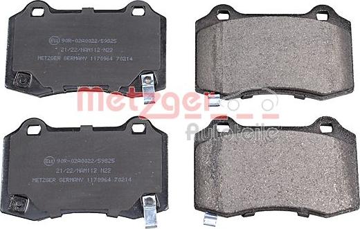 Metzger 1170964 - Bremžu uzliku kompl., Disku bremzes www.autospares.lv