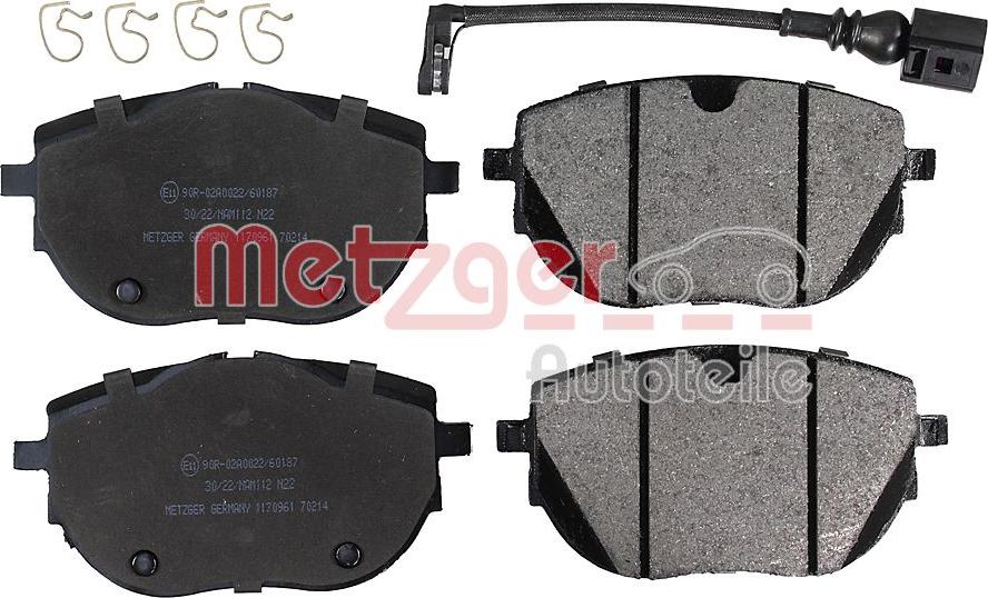 Metzger 1170961 - Bremžu uzliku kompl., Disku bremzes www.autospares.lv