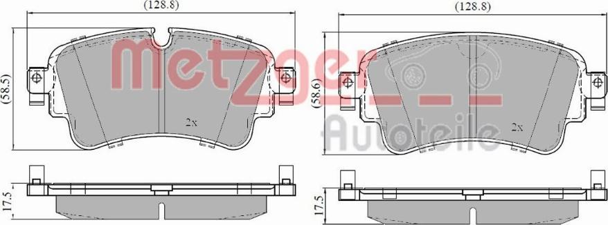 Metzger 1170904 - Bremžu uzliku kompl., Disku bremzes www.autospares.lv