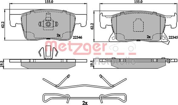 Metzger 1170903 - Bremžu uzliku kompl., Disku bremzes www.autospares.lv