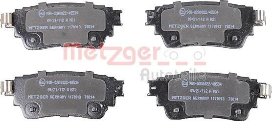 Metzger 1170913 - Bremžu uzliku kompl., Disku bremzes www.autospares.lv