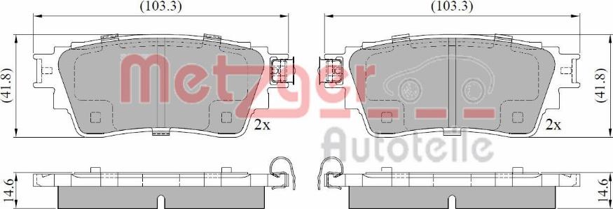 Metzger 1170913 - Bremžu uzliku kompl., Disku bremzes www.autospares.lv