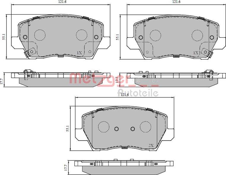 Metzger 1170930 - Bremžu uzliku kompl., Disku bremzes autospares.lv