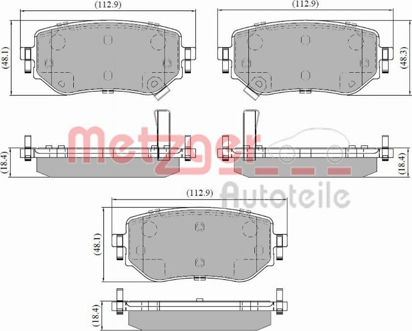 Metzger 1170937 - Bremžu uzliku kompl., Disku bremzes www.autospares.lv