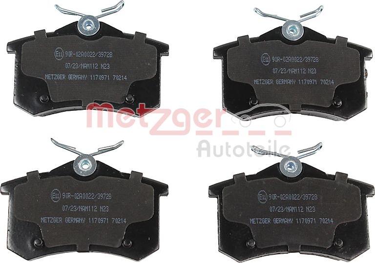 Metzger 1170971 - Bremžu uzliku kompl., Disku bremzes www.autospares.lv