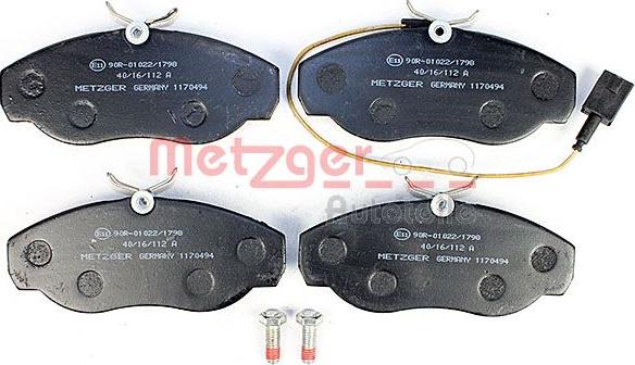 Metzger 1170494 - Bremžu uzliku kompl., Disku bremzes www.autospares.lv