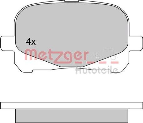 Metzger 1170495 - Brake Pad Set, disc brake www.autospares.lv