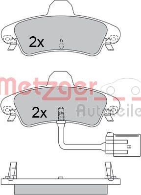 Metzger 1170491 - Bremžu uzliku kompl., Disku bremzes www.autospares.lv