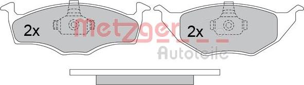 Metzger 1170498 - Bremžu uzliku kompl., Disku bremzes www.autospares.lv