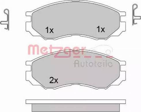 Metzger 1170493 - Brake Pad Set, disc brake www.autospares.lv